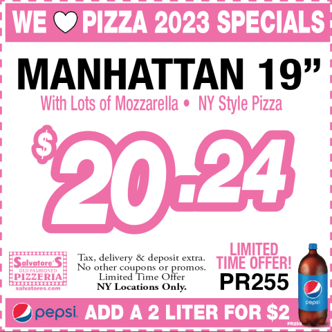 Pizza Coupons Rochester NY | Salvatore's Pizzeria